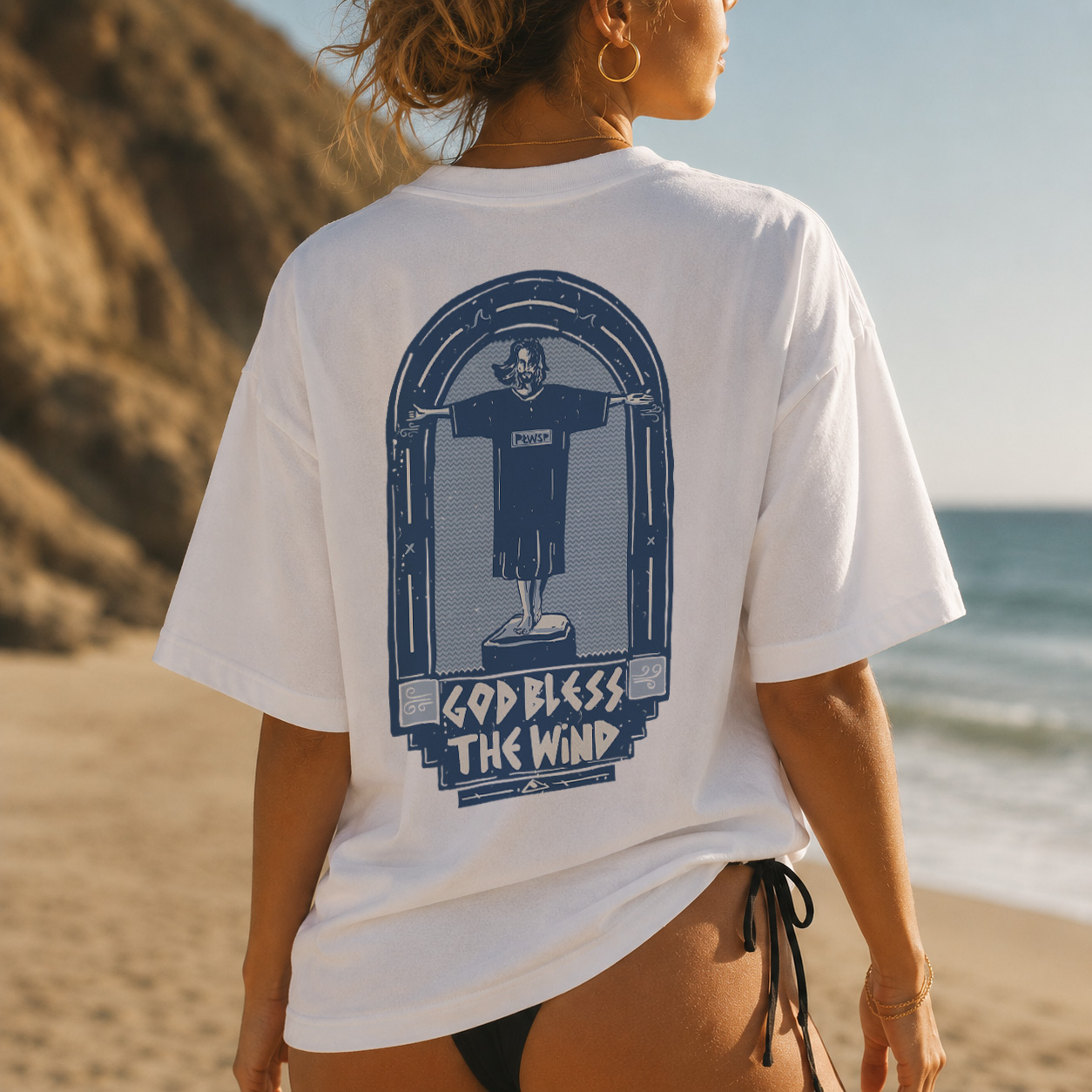 SURF Girl Closeup BACK WHITE