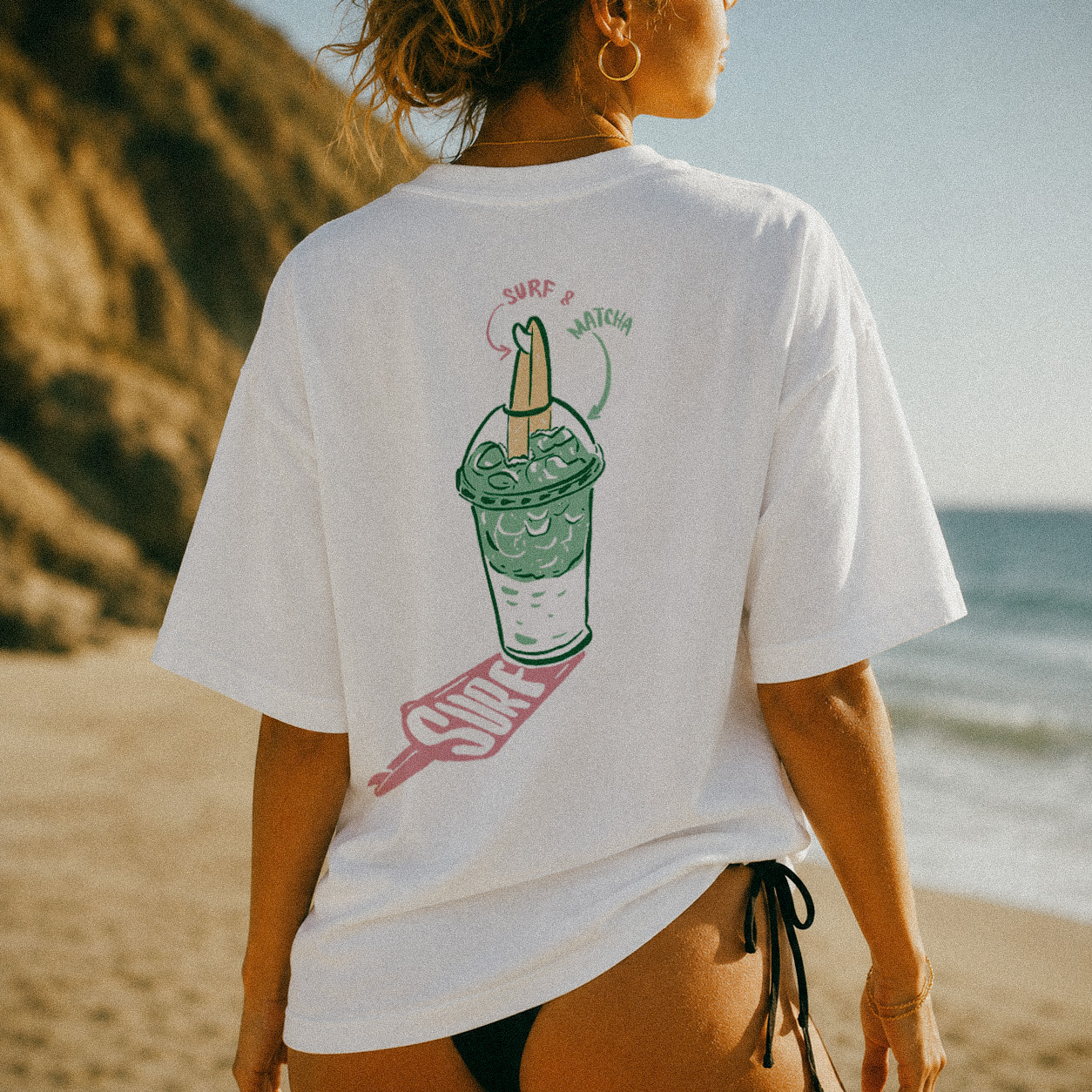 SURF Girl Closeup BACK WHITE