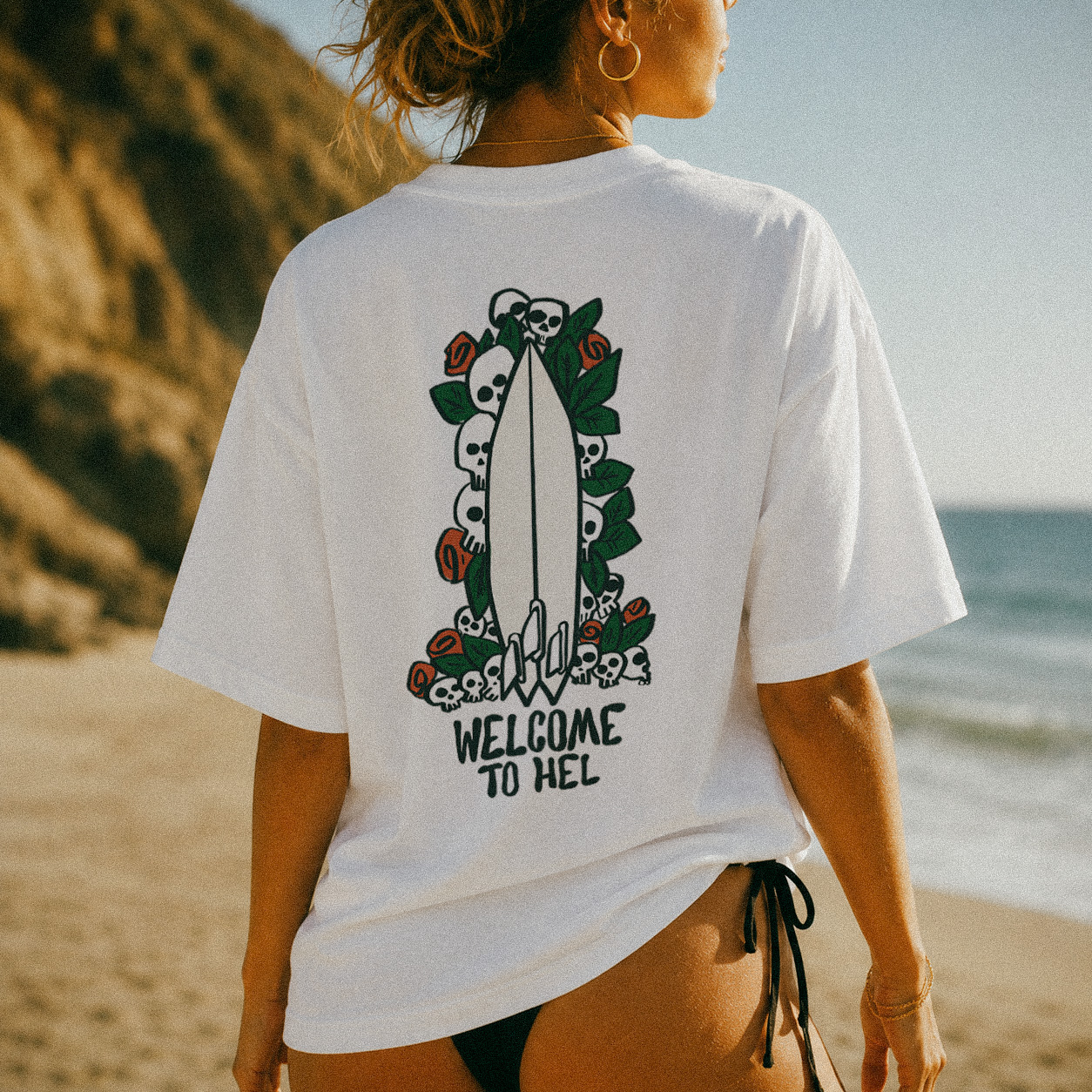 SURF Girl Closeup BACK WHITE