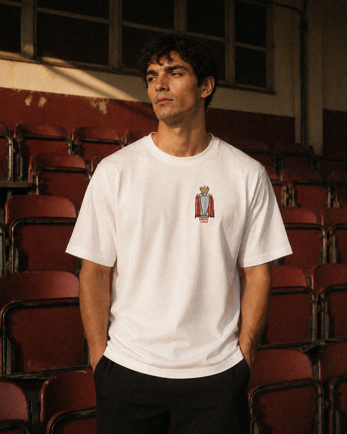 aFootball WHITE Front OVERSIZE Standing